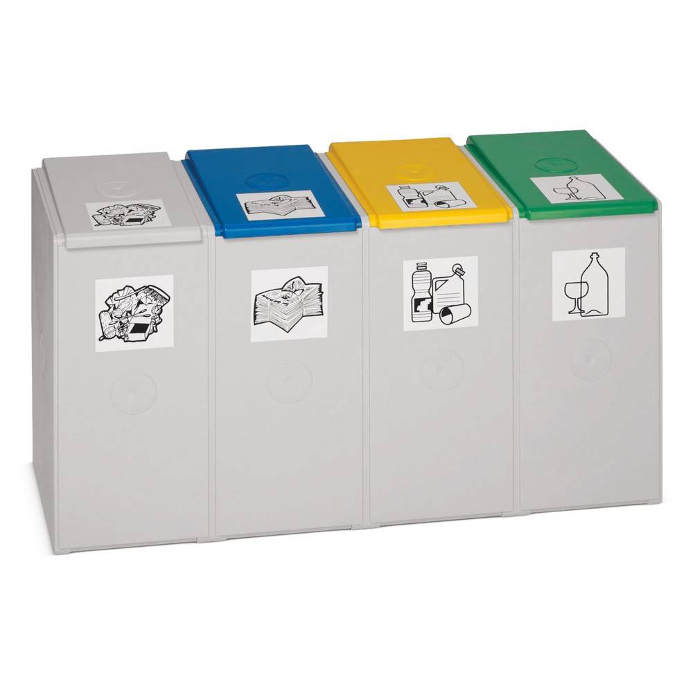 VAR® Wertstoffsammler, 40 Liter, 4-fach-0