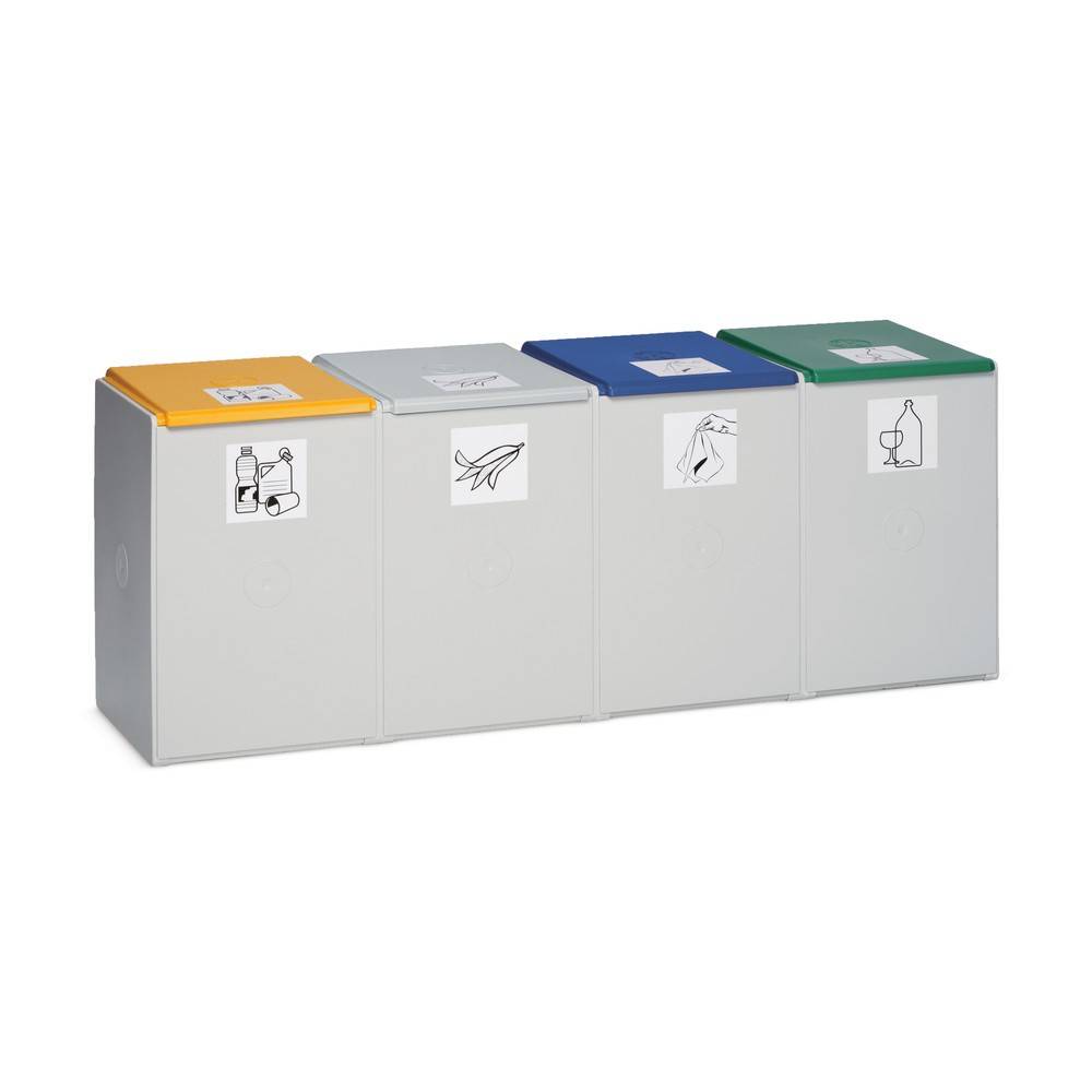 VAR® Wertstoffsammler, 40 Liter, 4-fach-2