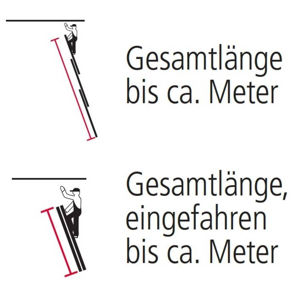KRAUSE® STABILO Seilzug-Anlegeleiter, 2-teilig, Standhöhe 11,70 m-1