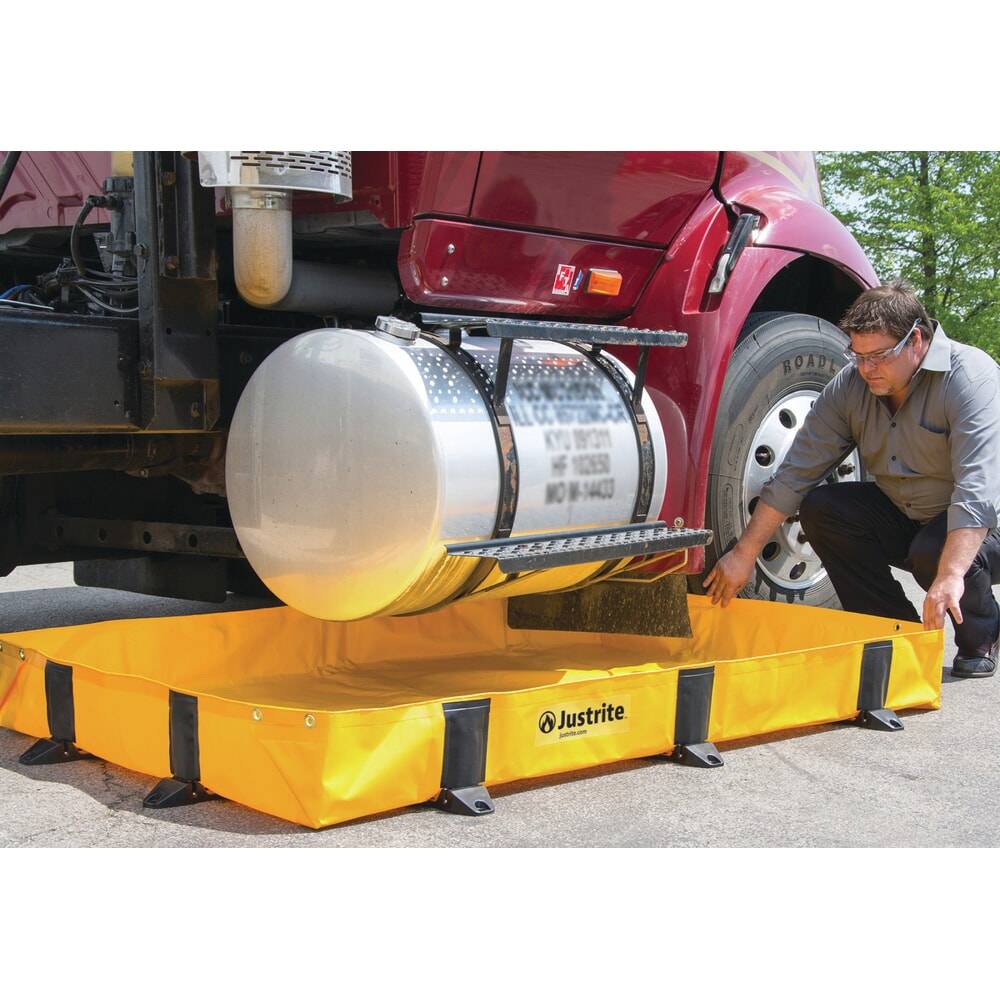 Justrite® Falt-Auffangwanne aus Polyester QuickBerm® Lite, Kapazität 4-2