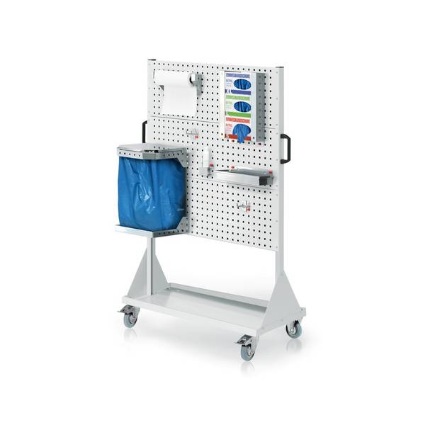 Kappes RasterPlan® Hygienestation, mobile Stellwand, 3 Lochplatten