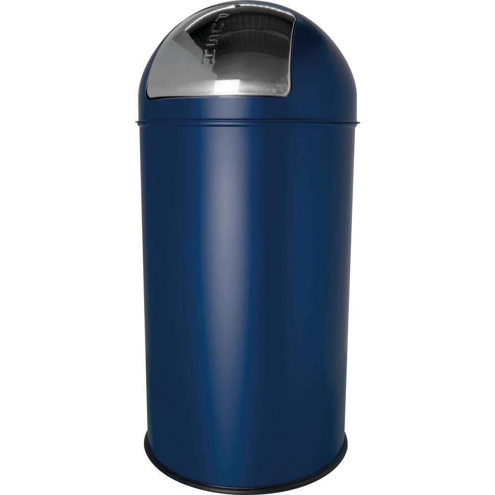 helit Push-Abfallbehälter "the dome“, 50 Liter, blau-0