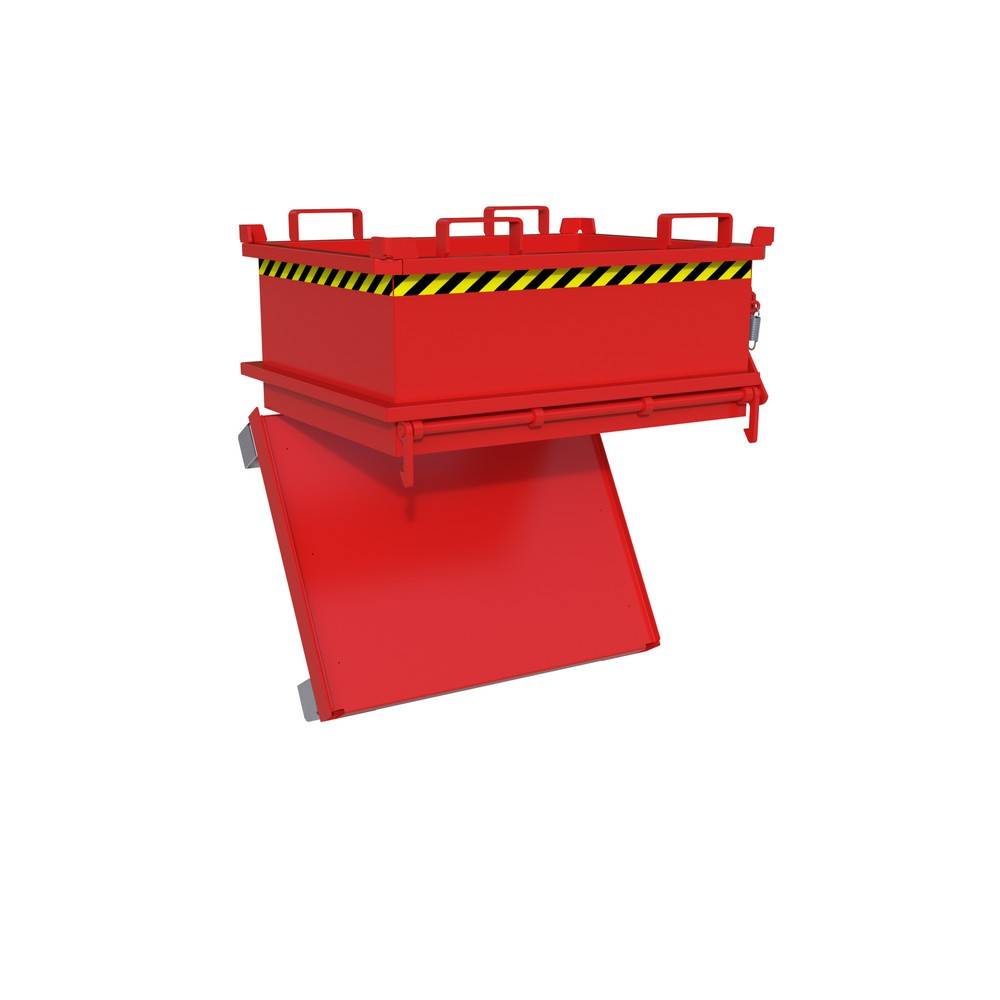 Bauer® Mini-Sammelbehälter, Volumen 0,24 m³, RAL 3000 feuerrot-2