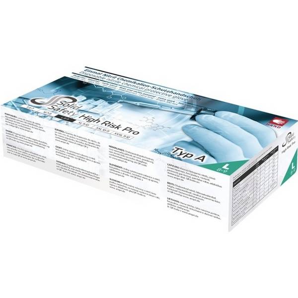 AMPRI Einweghandschuhe HighRisk Pro, Nitril, Größe XL blau, EN 374