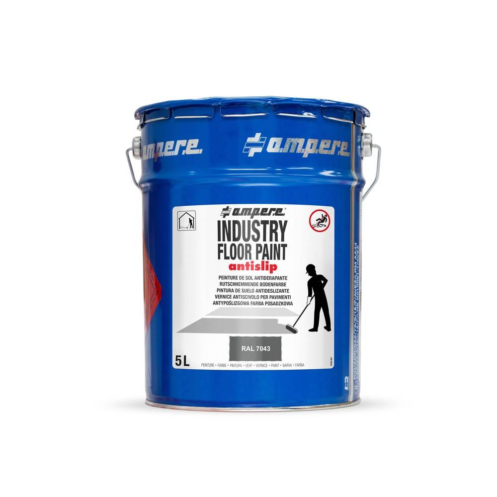 A.M.P.E.R.E. Bodenmarkierungsfarbe Traffic Floor Paint antislip, 5 l,-0