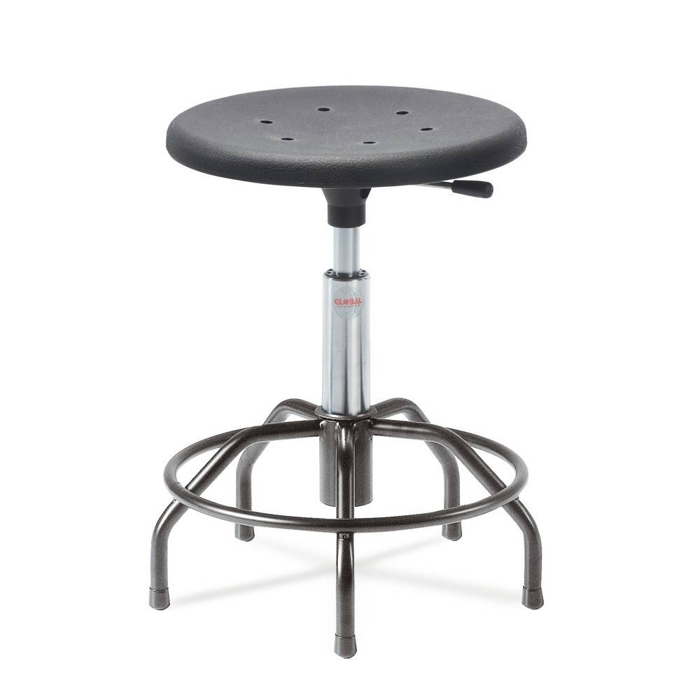 Global Stole A/S Hocker, PU-Formsitz Ø 430 mm, Sitzhöhe 580-770 mm, Fu-0