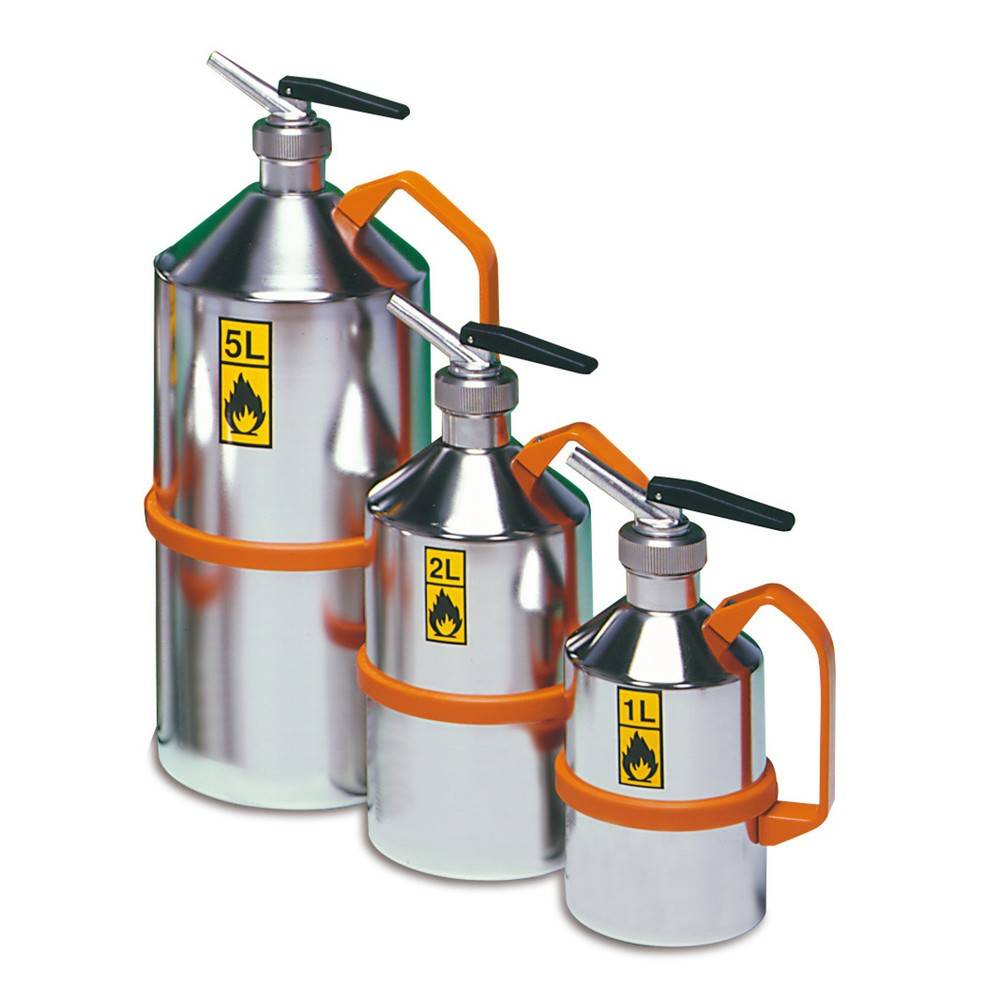 Rötzmeier® Sicherheitskanne aus Edelstahl, mit Feindosierer, 5 Liter-0