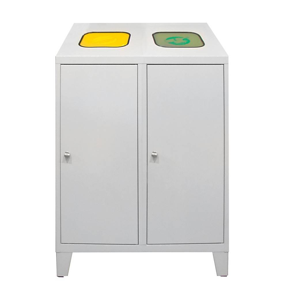 HEMMDAL Recycling-Abfallsammler Duo, mit 2 Innenbehältern, je 120 Lite-0