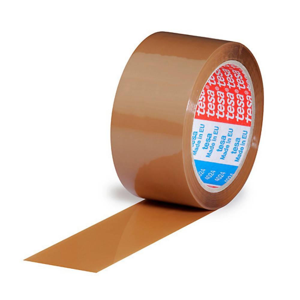 PP-Klebeband, 50 mm breit x 66 lfm, Stärke 45 µ, leise, braun, tesa 64014-1