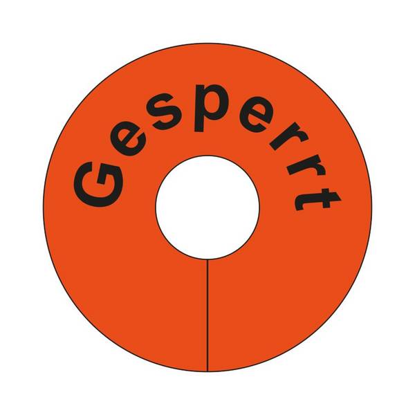Signalringe für die Wareneingangs- und Qualitätskontrolle, "Gesperrt",