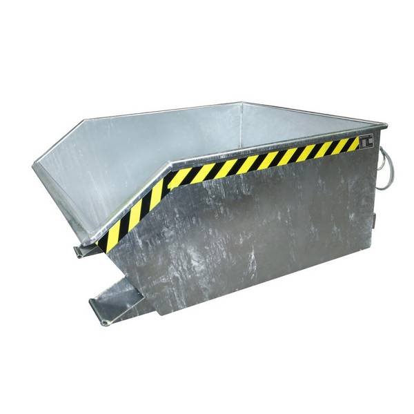 Bauer® Kippbehälter, niedrige Bauhöhe, verzinkt, TK 1.000 kg, Volumen