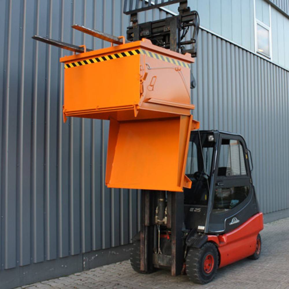 Klappbodenbehälter, 1000 kg, 300 Liter anthrazitgrau-2