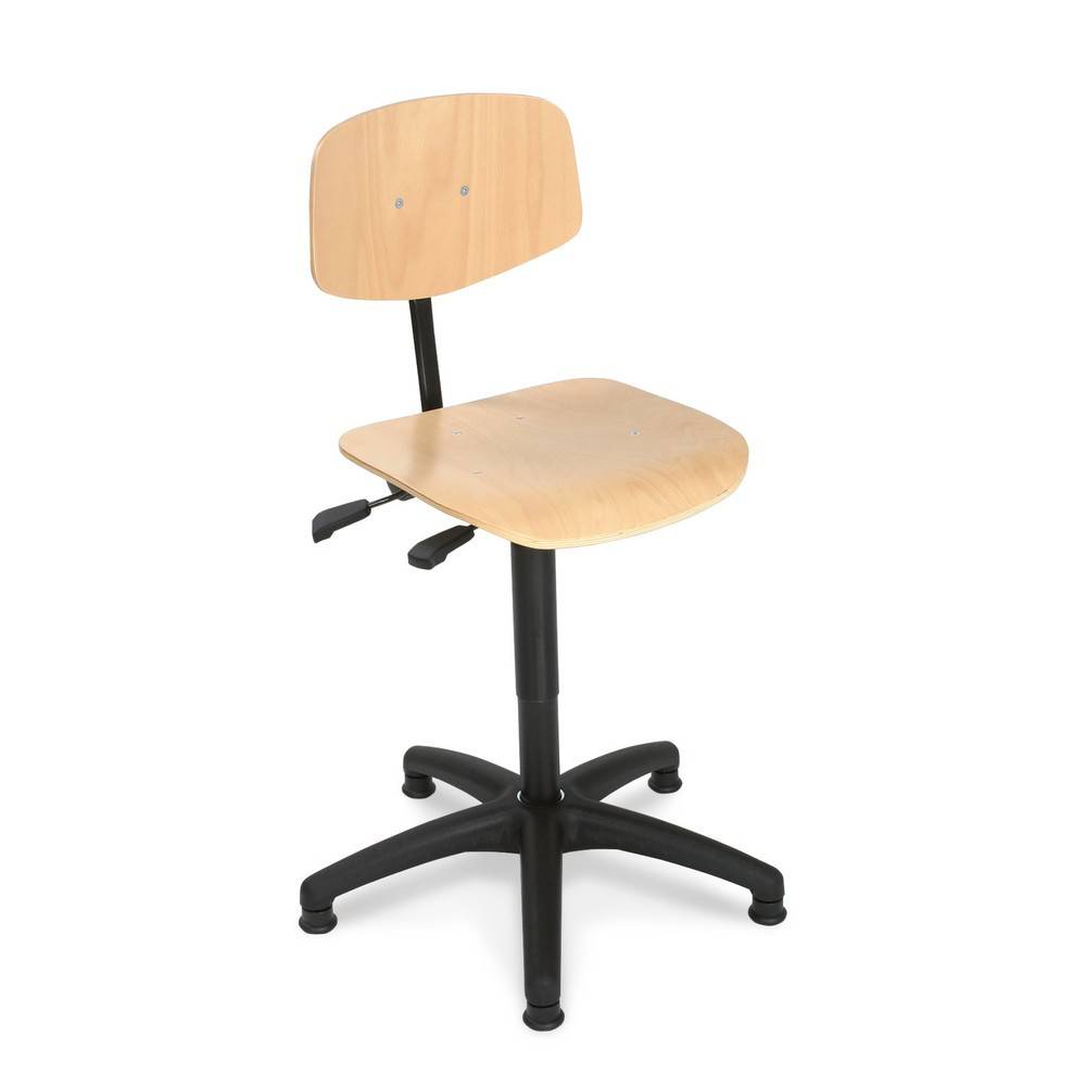 Arbeitsdrehstuhl Easy Buche, Sitzhöhe 450-650 mm, Kunststoffbasis, Rol-0
