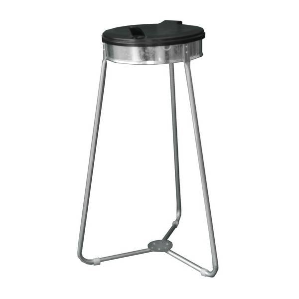 HEMMDAL Müllsackständer schwarz – für bis zu 120 L – mit Deckel aus Ku