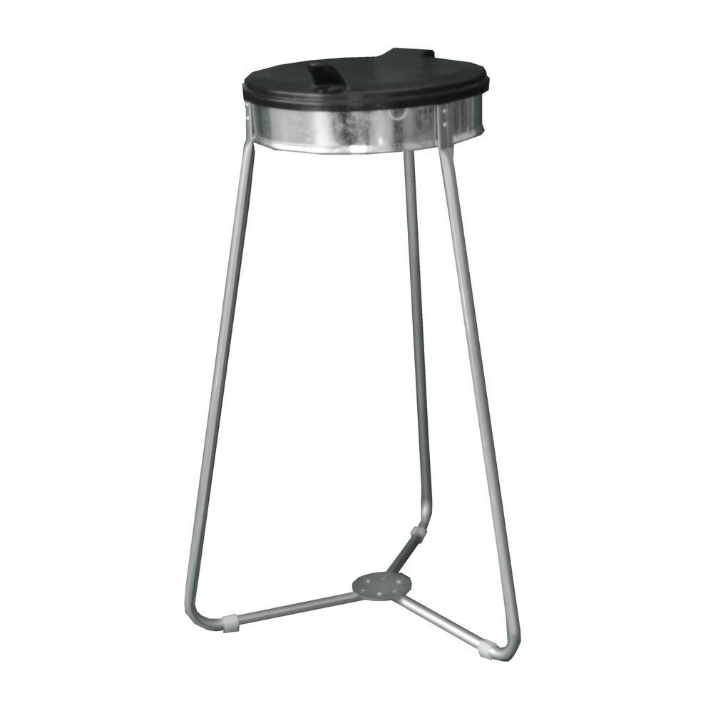 HEMMDAL Müllsackständer schwarz – für bis zu 120 L – mit Deckel aus Ku-0