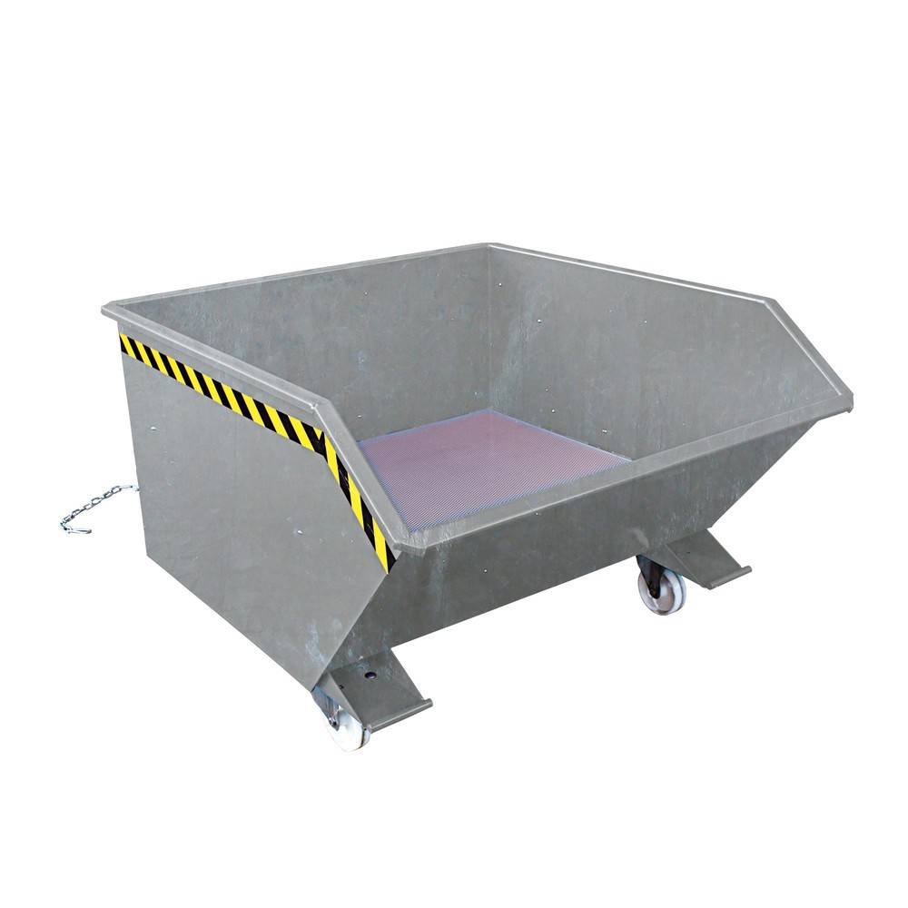 Eichinger® Spänebehälter mit Lochblech-Boden und Ablasshahn, 1500 kg,-0