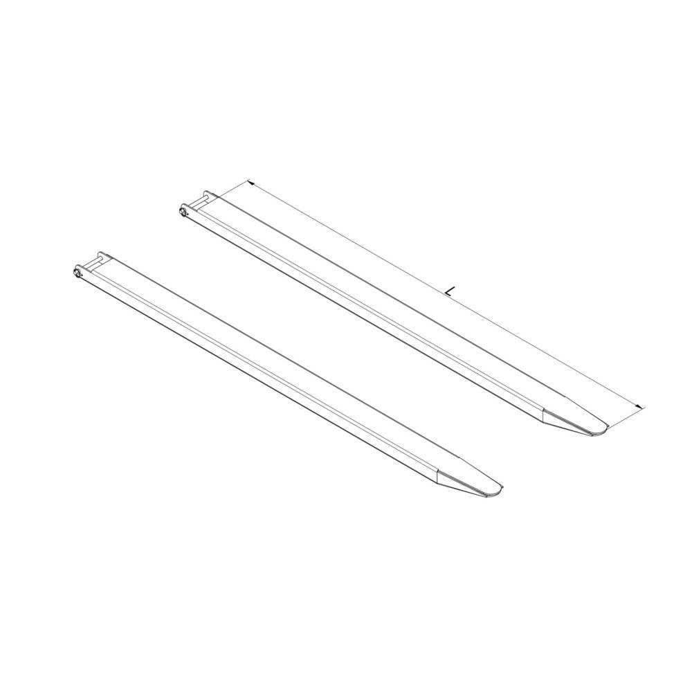 Eichinger® Gabelverlängerung geschl. 2000x100x45, Spitze im Curved Des-3