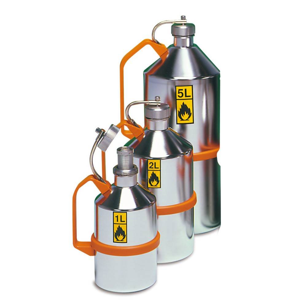 Rötzmeier® Sicherheitskanne aus Edelstahl, mit Schraubverschluss, 5 Li-0