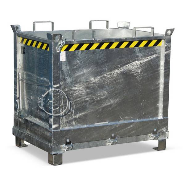 Bauer® Klappbodenbehälter, 3-fach stapelbar, verzinkt, TK 1.000 kg