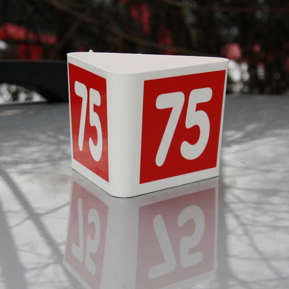 Leitzahlträger-Würfel, Ziffernfolge 76-100, rot-1
