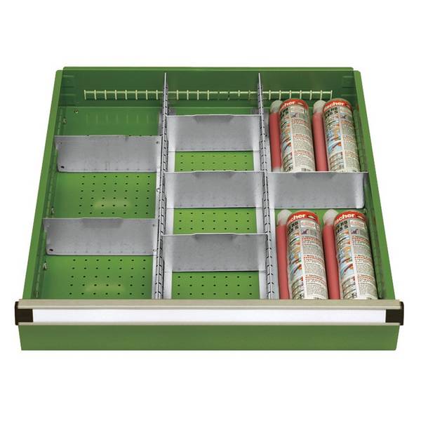 LOKOMA Schubladeneinteilung für mobile Werkbänke Premium, 2 Schlitzwän