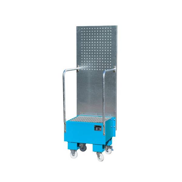 Bauer® Auffangwanne aus Stahl mit Lochplatte, verfahrbar, 1x 60 l
