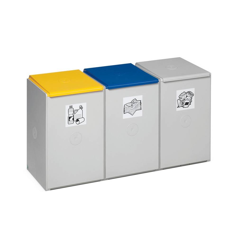 VAR® Wertstoffsammler, 60 Liter, 3-fach-0