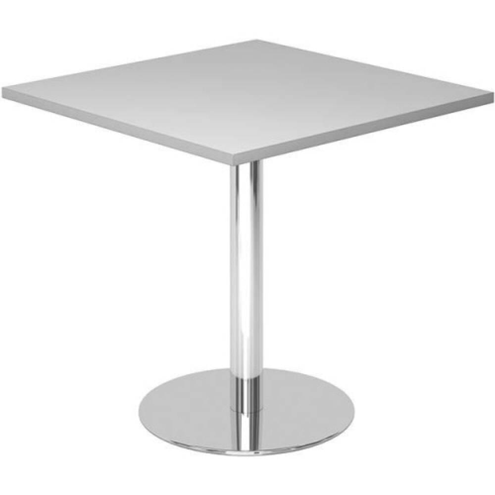 Besprechungstisch, Gestell verchromt, BxT 800 x 800 mm, grau-0