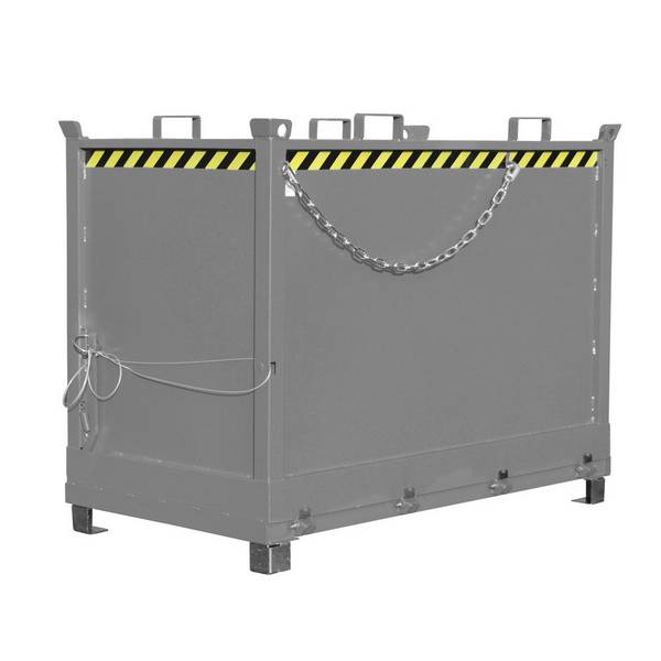 Bauer® Klappbodenbehälter, 3-fach stapelbar, lackiert, Volumen 2 m³