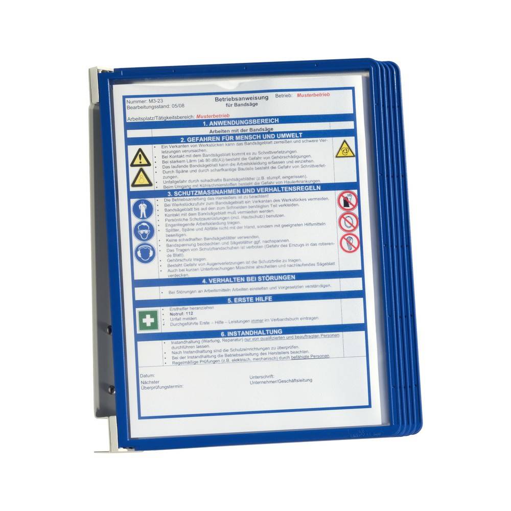 Komplett-Set Wandhalter Vario®, 5 Sichttafeln, rot-4