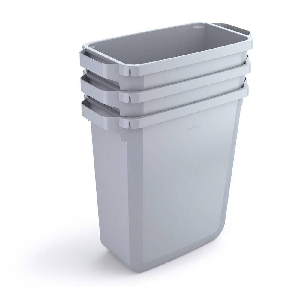DURABLE Abfallbehälter DURABIN® 60L mit Deckel + Info-Rahmen DURAFRAME-4
