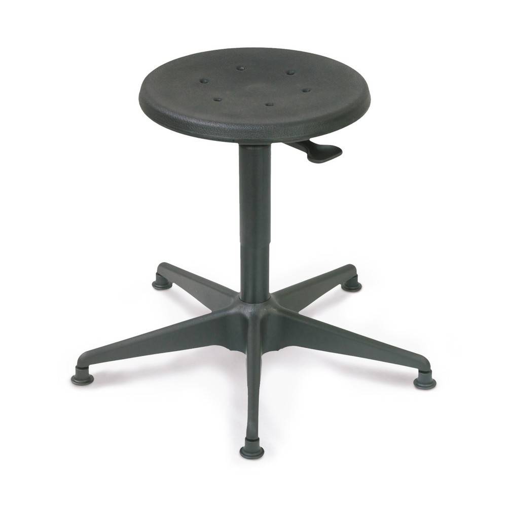HEMMDAL Hocker, PU-Sitz, Sitzhöhe 380-515 mm, Stahlbasis, Bodengleiter-0