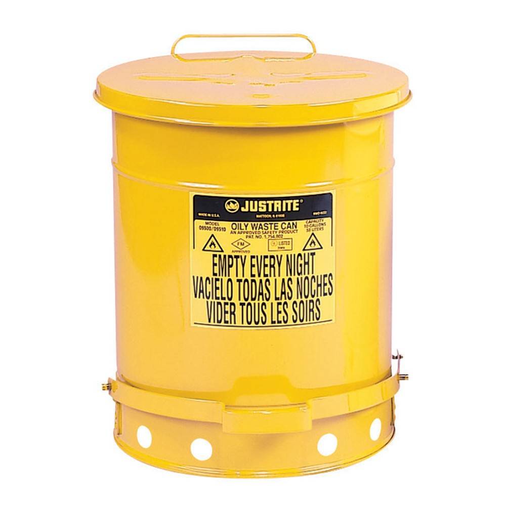 Öl-Entsorgungsbehälter Kapazität 52,0 Liter, gelb, fußbetrieben-1