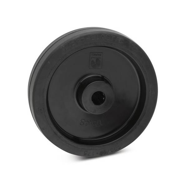Wicke Elastik-Vollgummi-Rad, Rollenlager, ØxB 200 x 48 mm, TK 400 kg