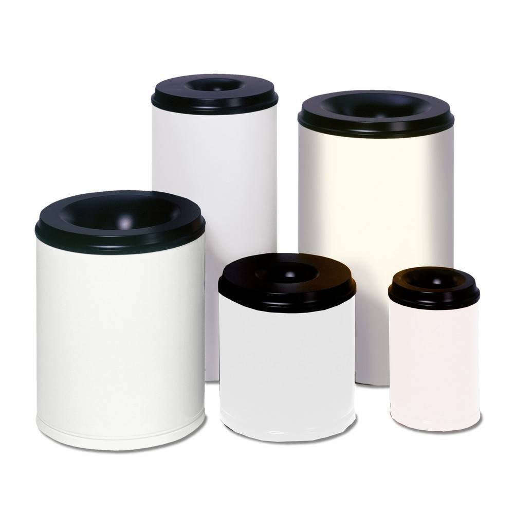 VAR Papierkorb feuersicher, 50 L, Löschkopf schwarz-1