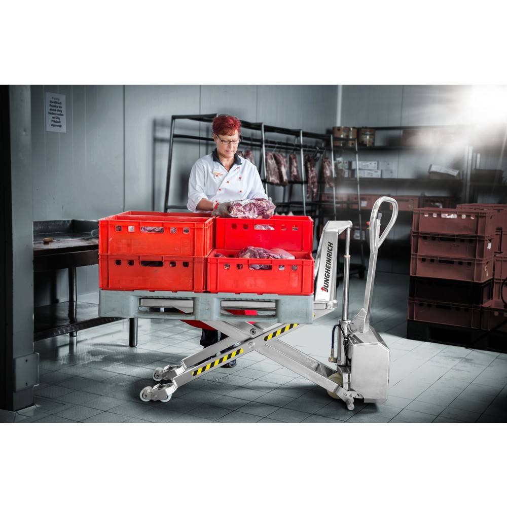 Jungheinrich Edelstahl-Scherenhubwagen AMX I15ep, Professional-1