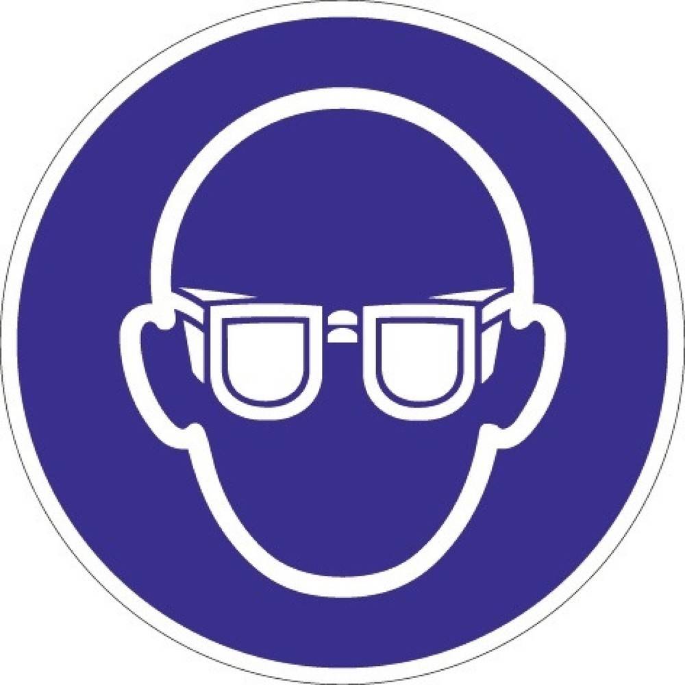 Gebotszeichen ASR A1.3/DIN EN ISO 7010, Folie, Augenschutz benutzen-1