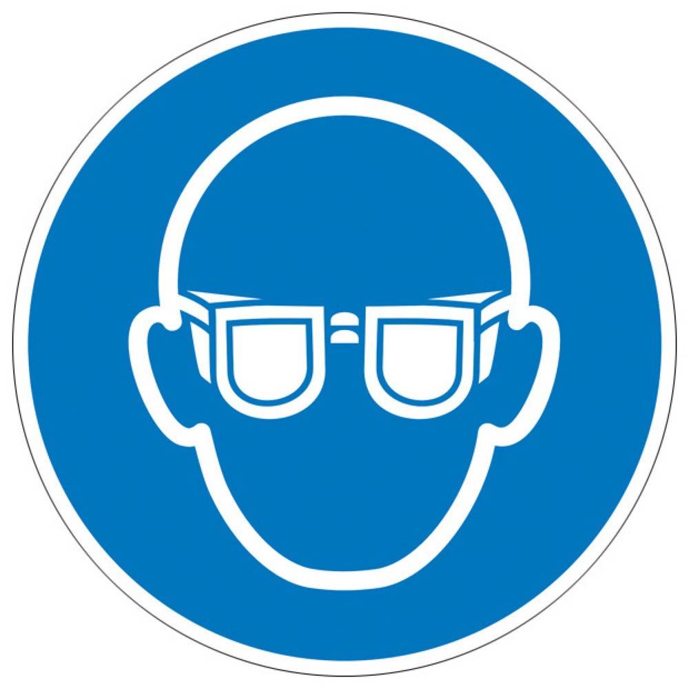 SafetyMarking® Augenschutz benutzen, Ø 50 mm, Folie Bogen-0