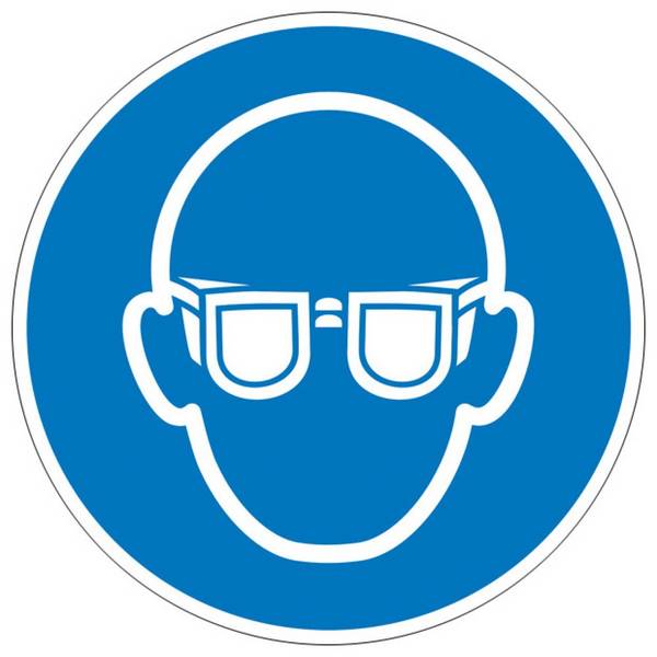 SafetyMarking® Augenschutz benutzen, Ø 50 mm, Folie Bogen