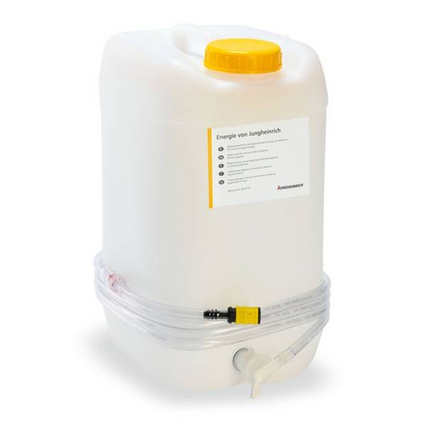 Jungheinrich Wasserbehälter, 60 l inkl. 4 m Schlauch, Absperrhahn, gel