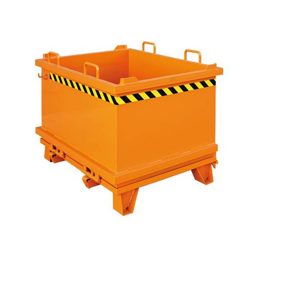 Klappbodenbehälter, 1000 kg, 500 Liter reinorange