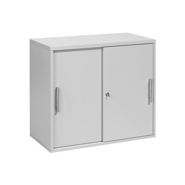 Anstell-Schiebetürschrank Profi, Breite 800 mm, lichtgrau