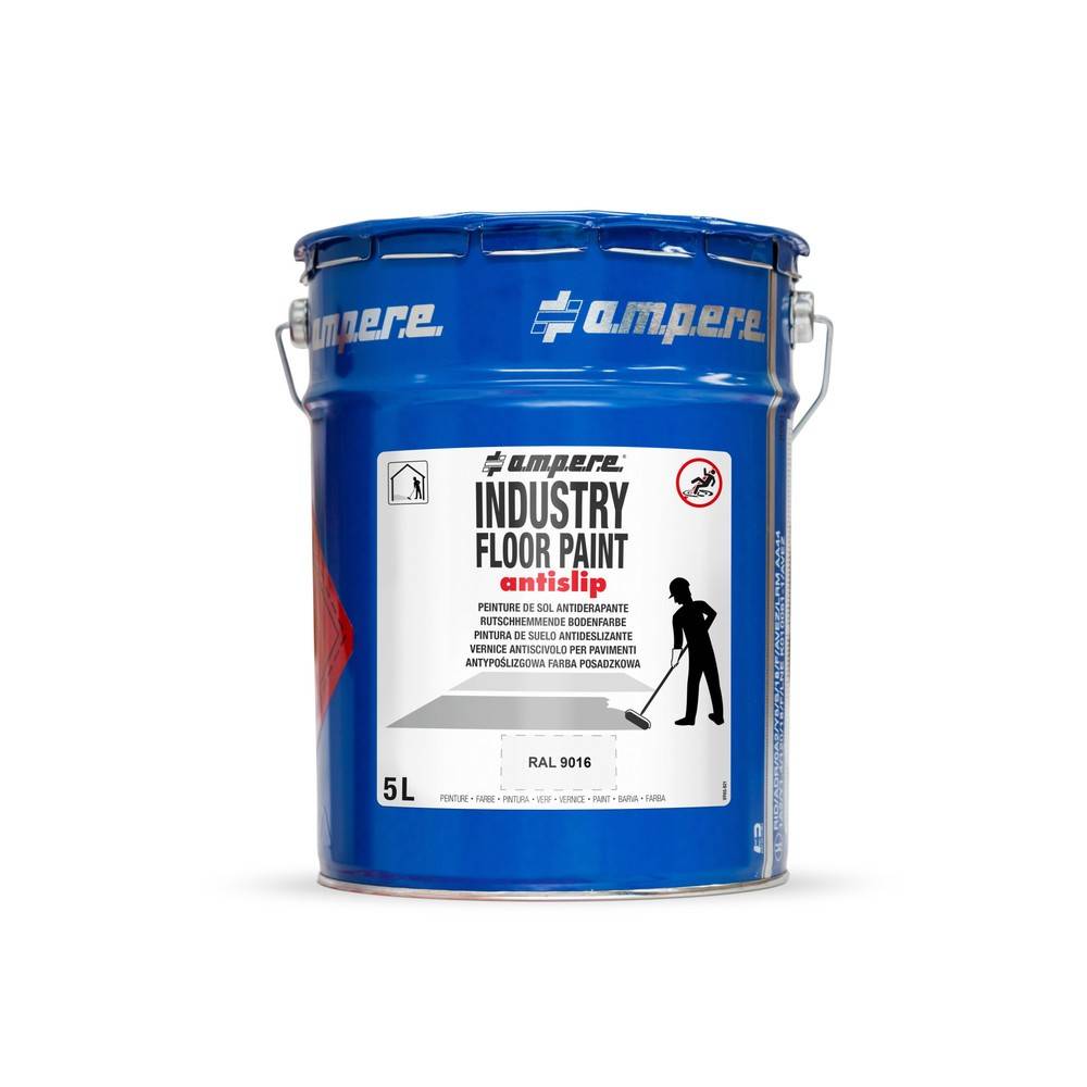 A.M.P.E.R.E. Bodenmarkierungsfarbe Traffic Floor Paint antislip, 5 l,-0
