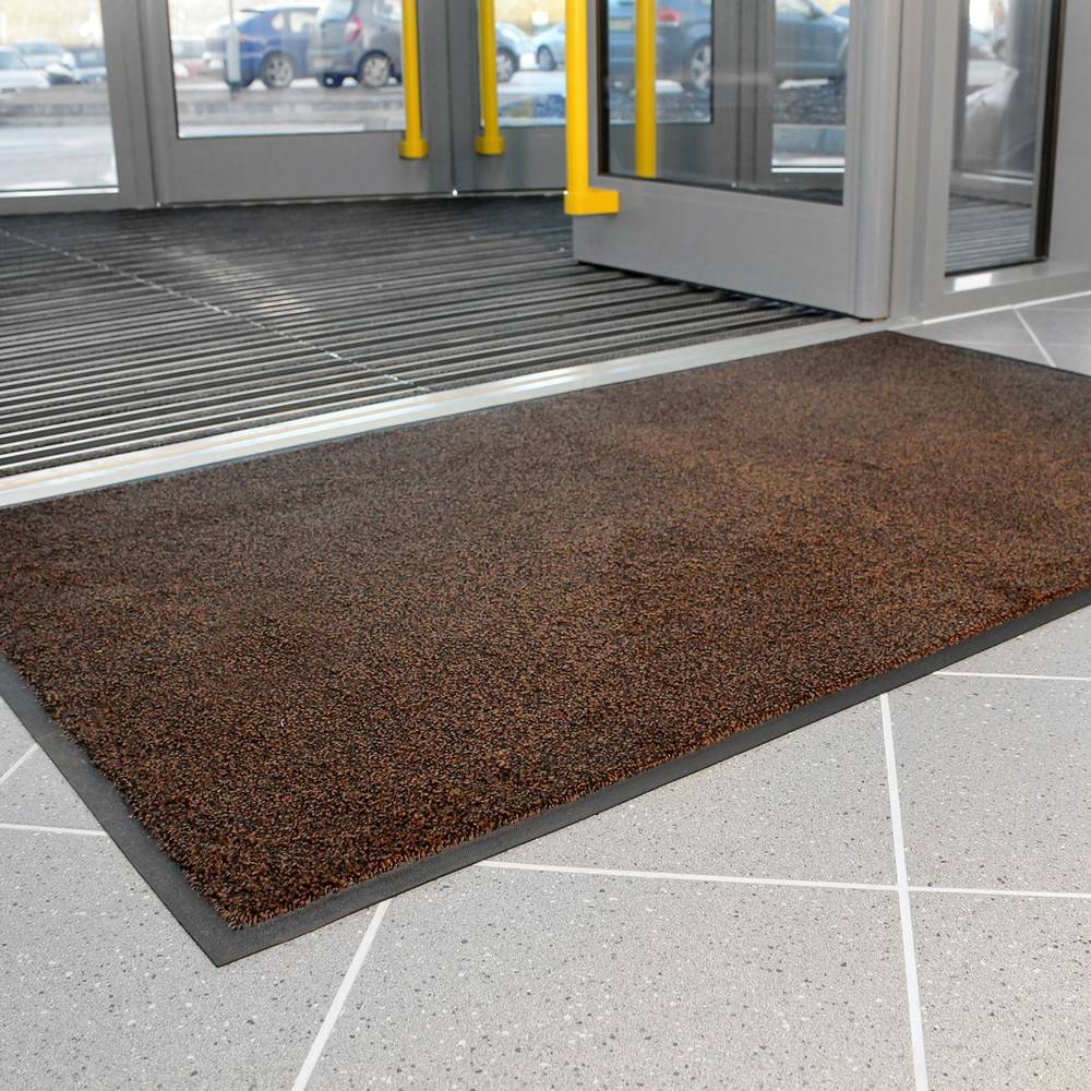 COBA Schmutzfangmatte aus Nylon, BxL 600 x 850 mm, schwarz/braun-3