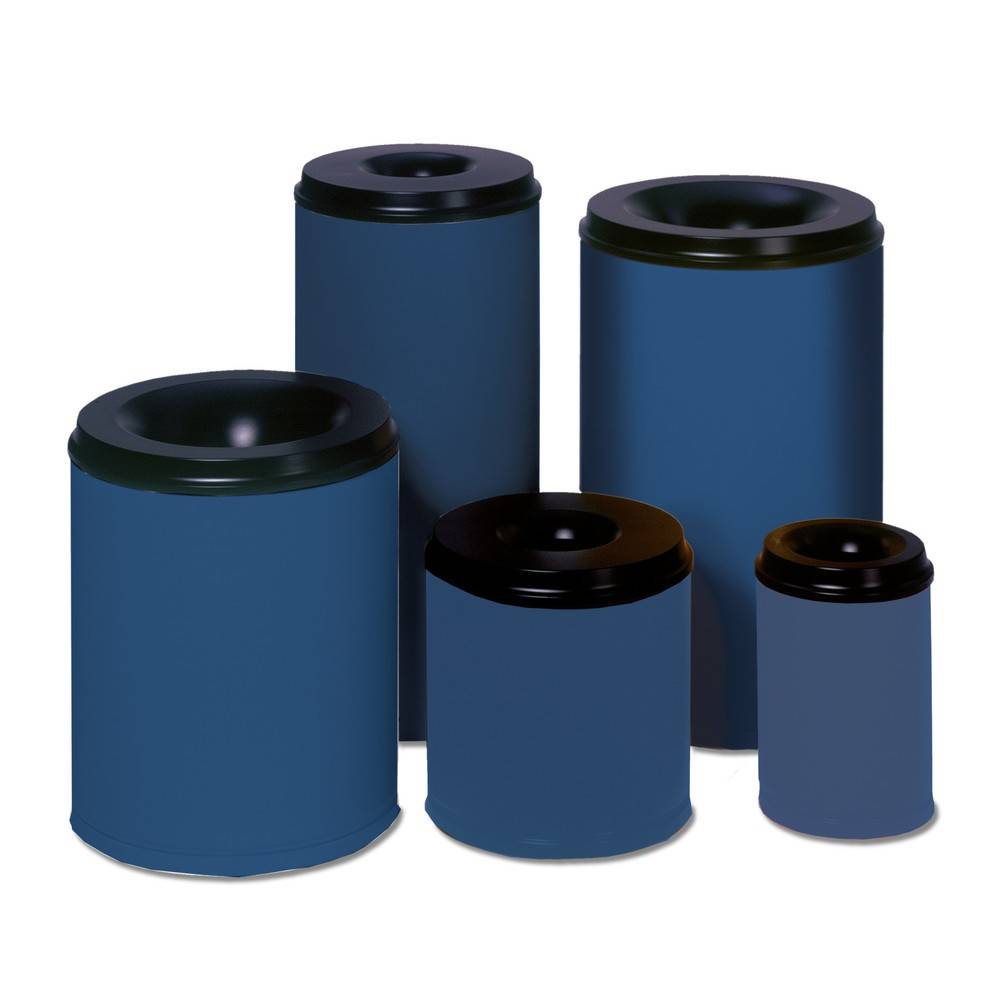 VAR Papierkorb feuersicher, 50 L, Löschkopf schwarz-1