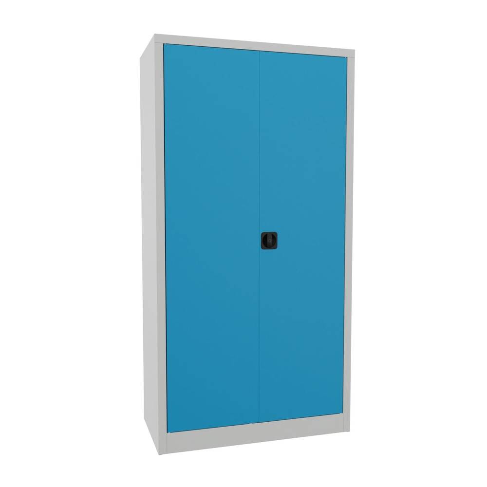Flügeltürenschrank, 1950x1200x400 mm, 4 Böden verzinkt, RAL 7035/5012-3