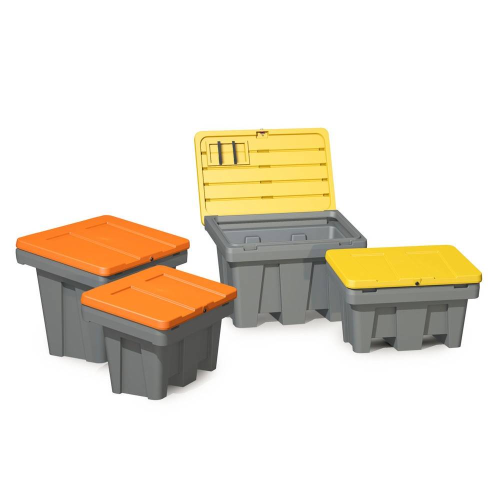 Streugutbehälter GB 300, grau/orange, 300 Liter-3