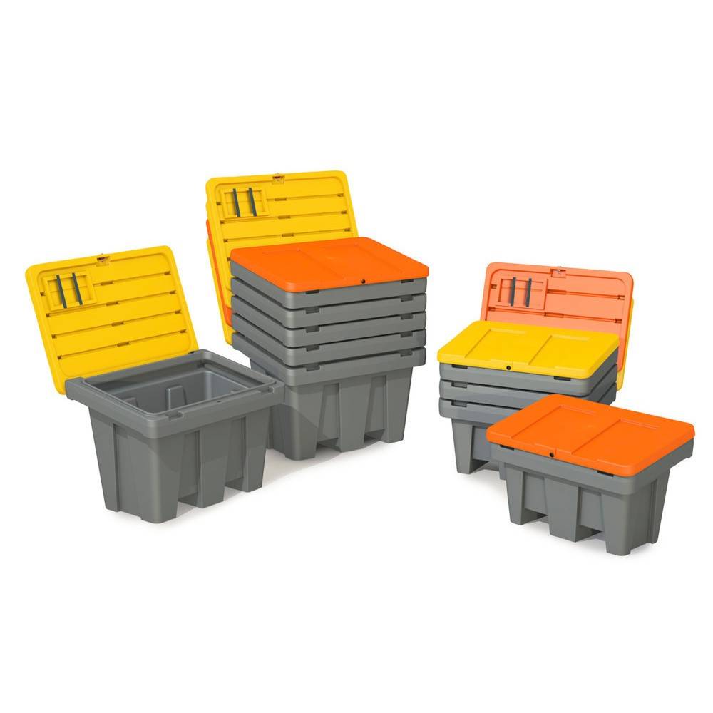 Streugutbehälter GB 300, grau/orange, 300 Liter-4