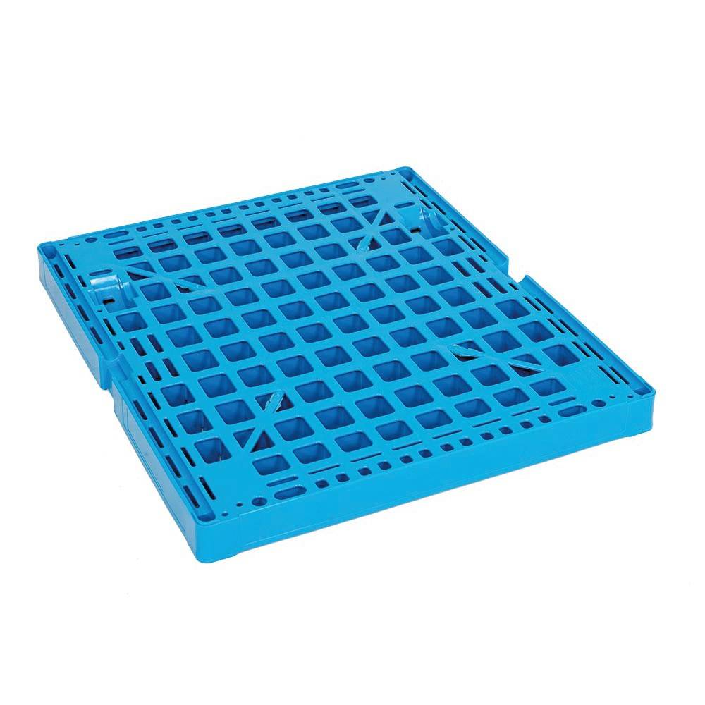 Rollbehälter Classic, 4-seitig, feinmaschig, blau verzinkt-2