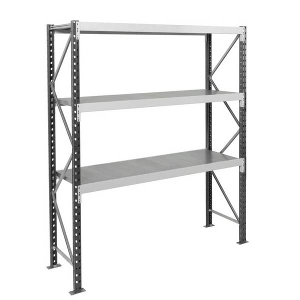 ManOrga Weitspannregal, mit Stahlpaneelen, GF, HxBxT 2.000 x 2.250 x 8